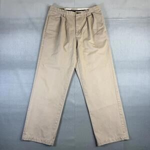 Vintage Orvis Pleated Chino Pants Mens 32 Beige Twill High Rise 90s